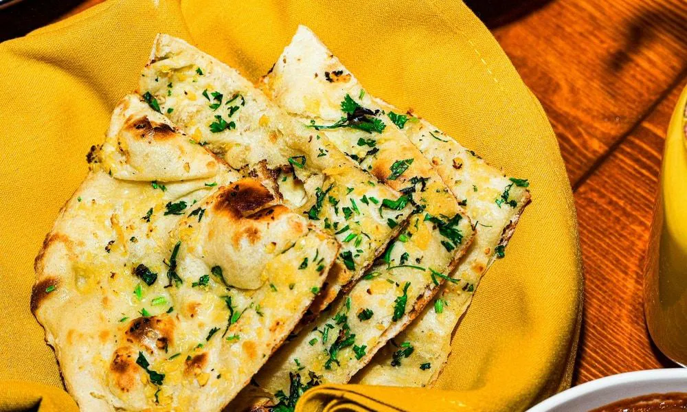 Garlic Naan Tasty naan bread with garlic and herbs at Lahana Indian Cuisine, a Authentic Indian Cuisine Restaurant restaurant in New York